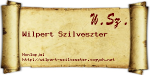 Wilpert Szilveszter névjegykártya