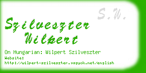 szilveszter wilpert business card